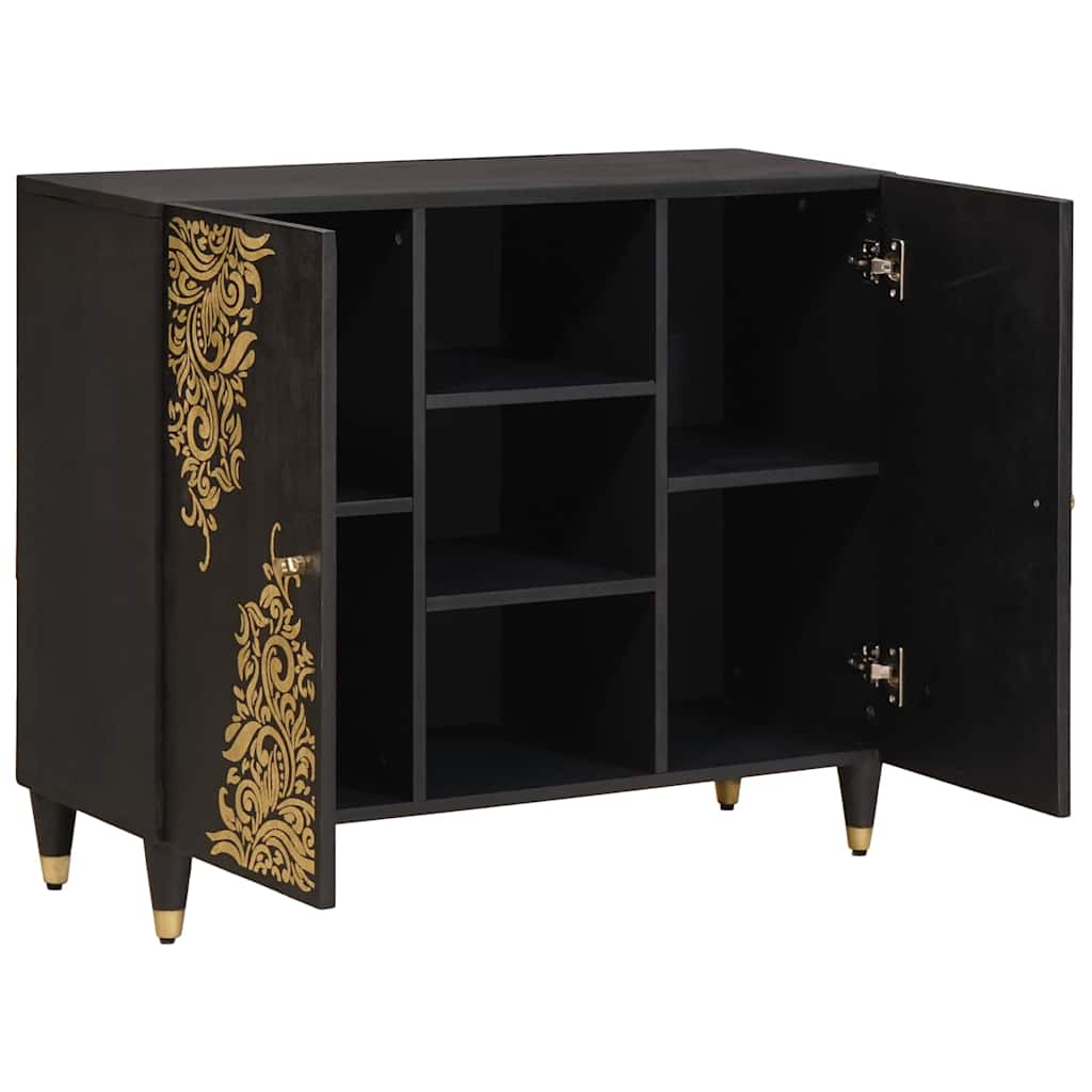Sideboard With Shelf 90 X 33 X 75 Cm Solid Mango Wood