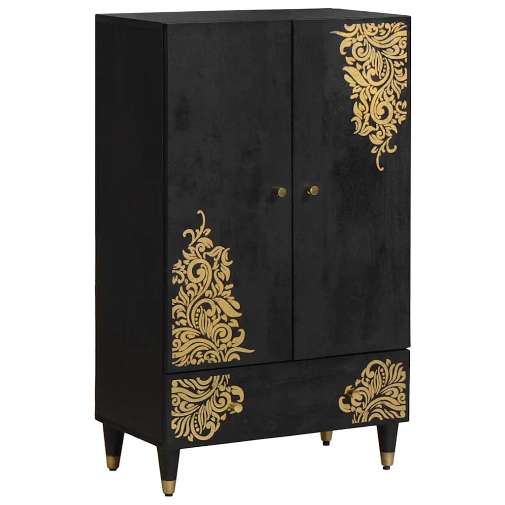 Highboard With Drawer 60 X 33 X 100 Cm Solid Mango Wood