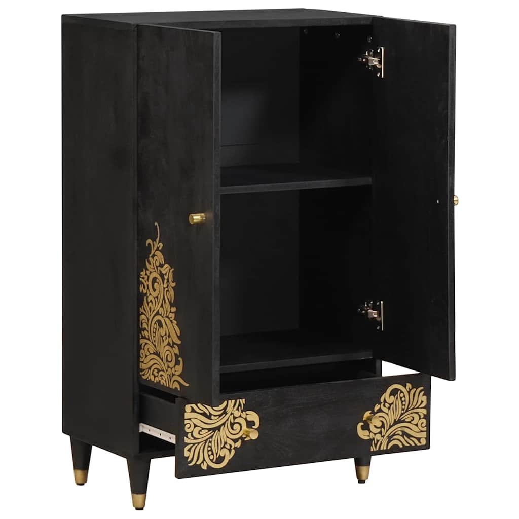 Highboard With Drawer 60 X 33 X 100 Cm Solid Mango Wood