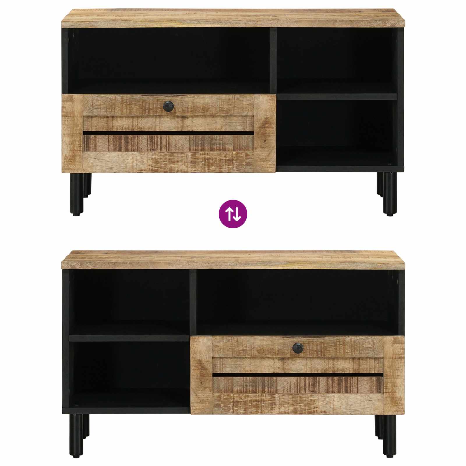Storage Cabinets Brown 80 X 33.5 X 46 Cm Solid Mango Wood