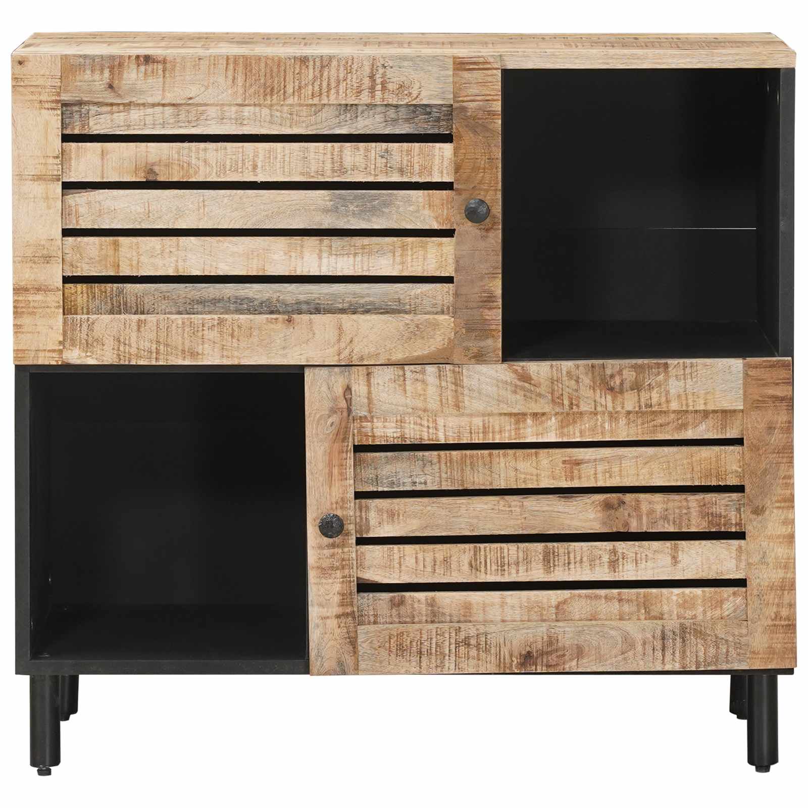 Storage Cabinets Brown 80 X 33.5 X 75 Cm Solid Mango Wood