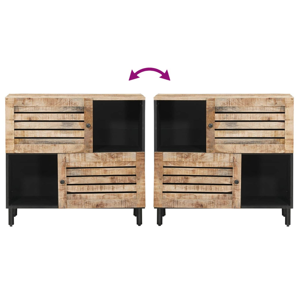 Storage Cabinets Brown 80 X 33.5 X 75 Cm Solid Mango Wood