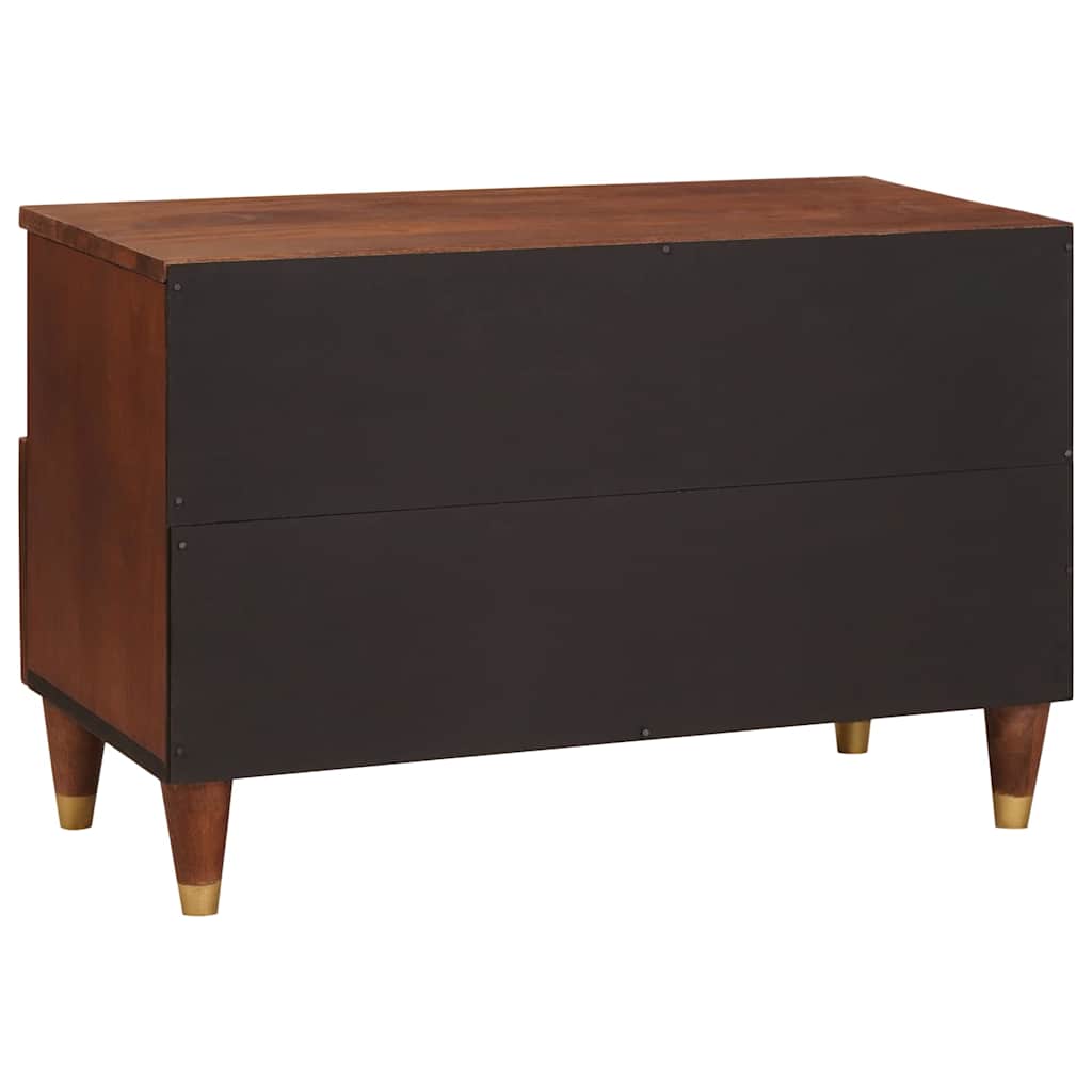 Tv Cabinet With Drawer Brown 70 X 33.5 X 46 Cm Solid Mango Wood