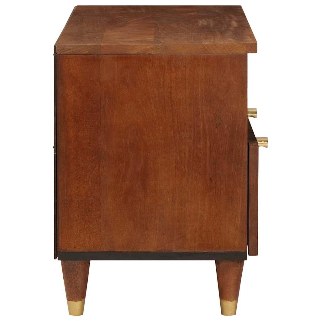 Tv Cabinet With Drawer Brown 70 X 33.5 X 46 Cm Solid Mango Wood