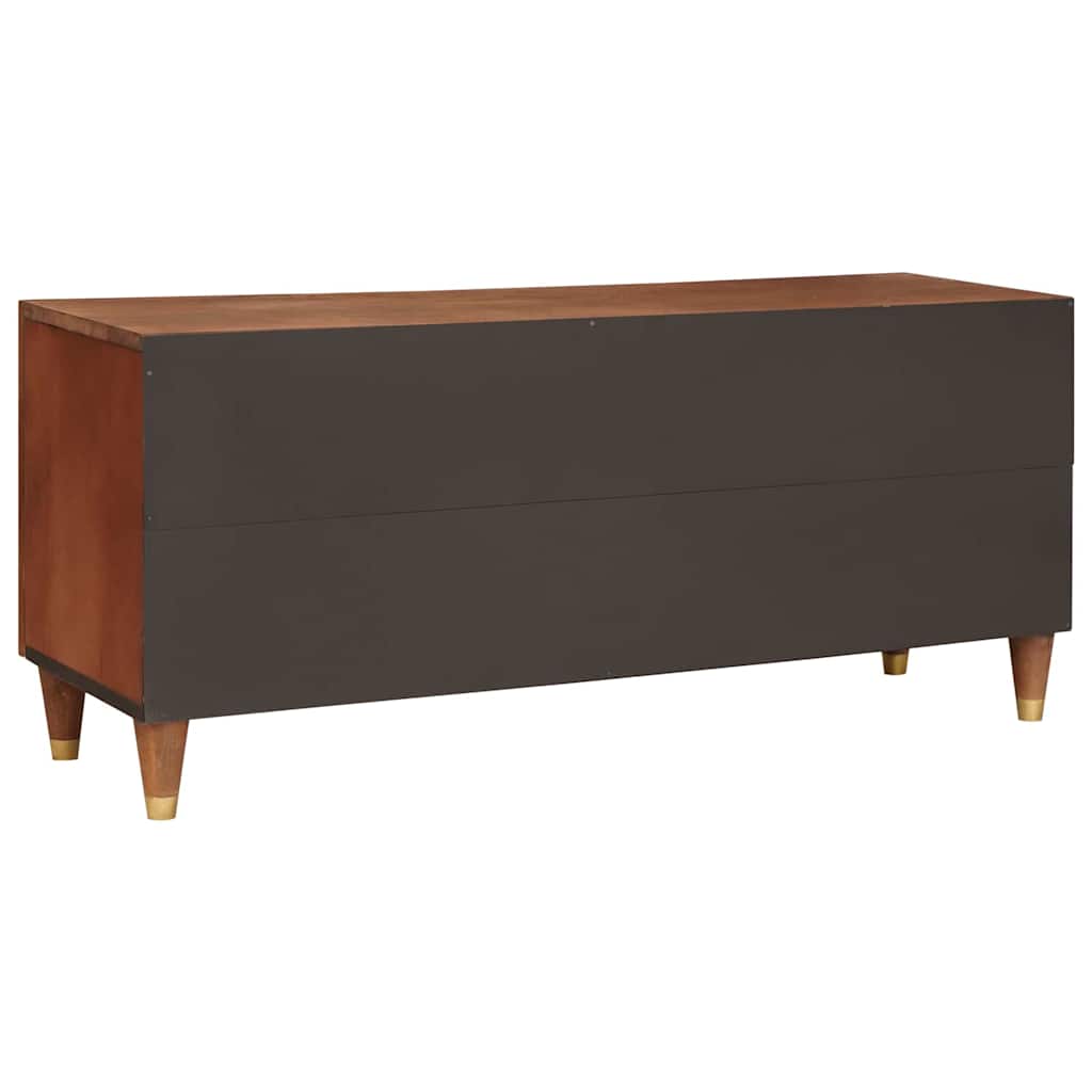 Tv Cabinet With Shelf Brown 105 X 33.5 X 46 Cm Solid Mango Wood