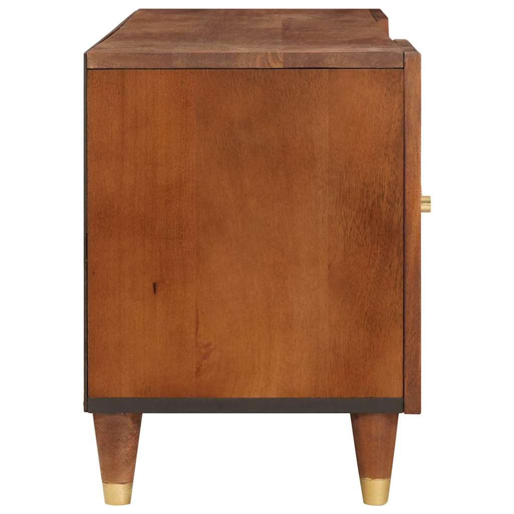 Tv Cabinet With Shelf Brown 105 X 33.5 X 46 Cm Solid Mango Wood