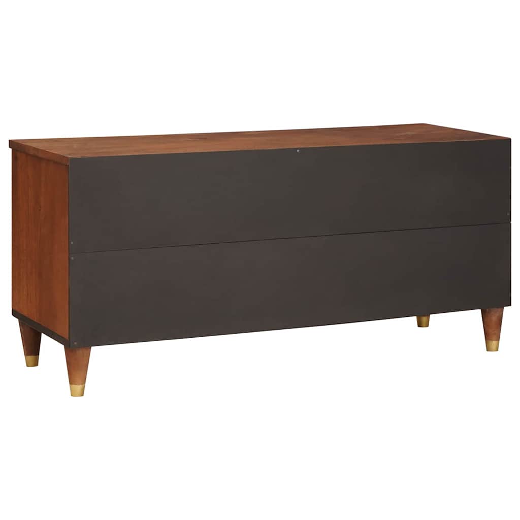 Tv Cabinet With Shelf Brown 100 X 33.5 X 46 Cm Solid Mango Wood