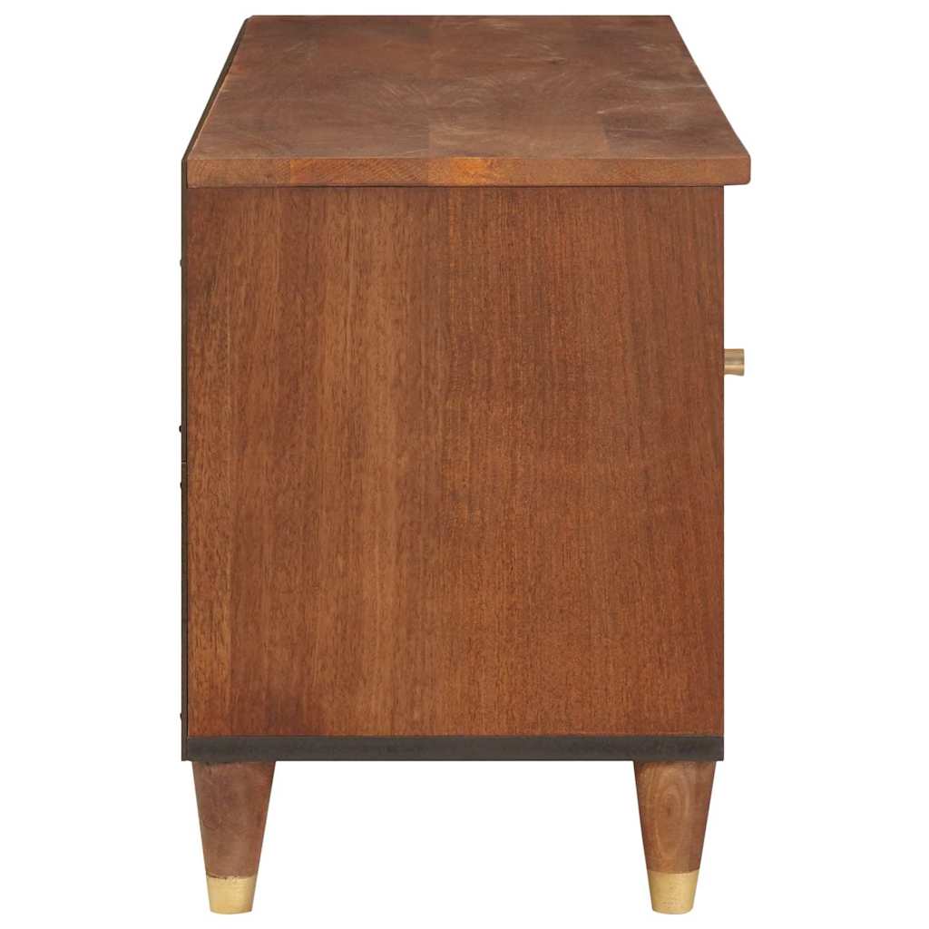 Tv Cabinet With Shelf Brown 100 X 33.5 X 46 Cm Solid Mango Wood