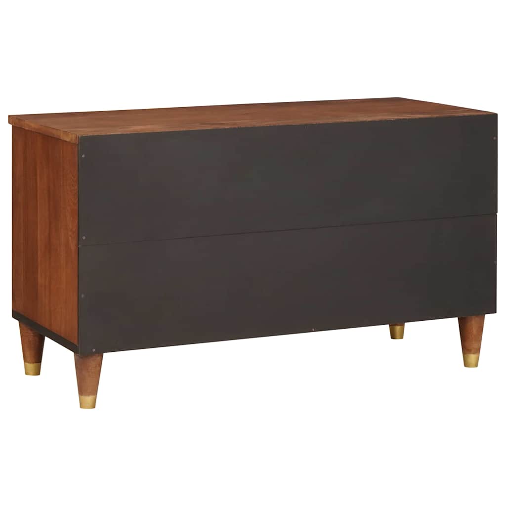 Tv Cabinet With Drawer Brown 80 X 33.5 X 46 Cm Solid Mango Wood