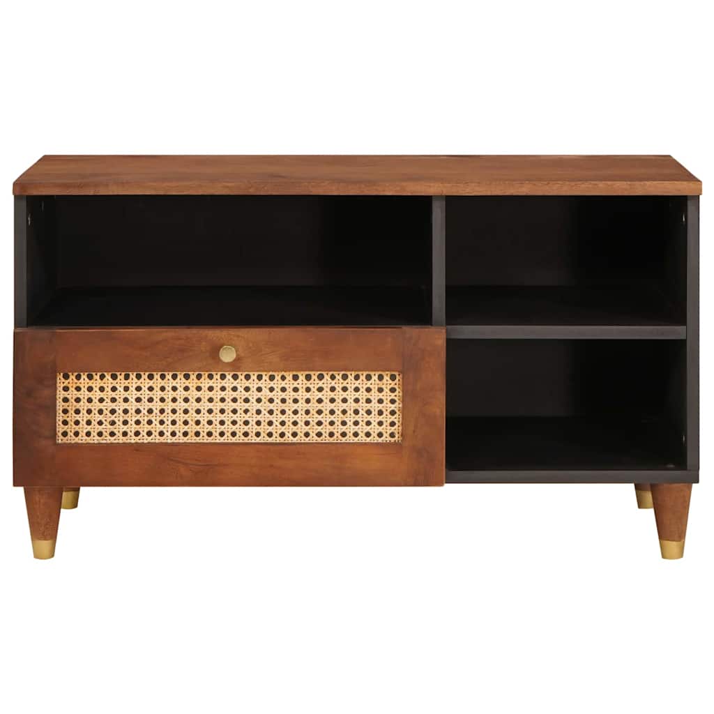 Tv Cabinet With Drawer Brown 80 X 33.5 X 46 Cm Solid Mango Wood