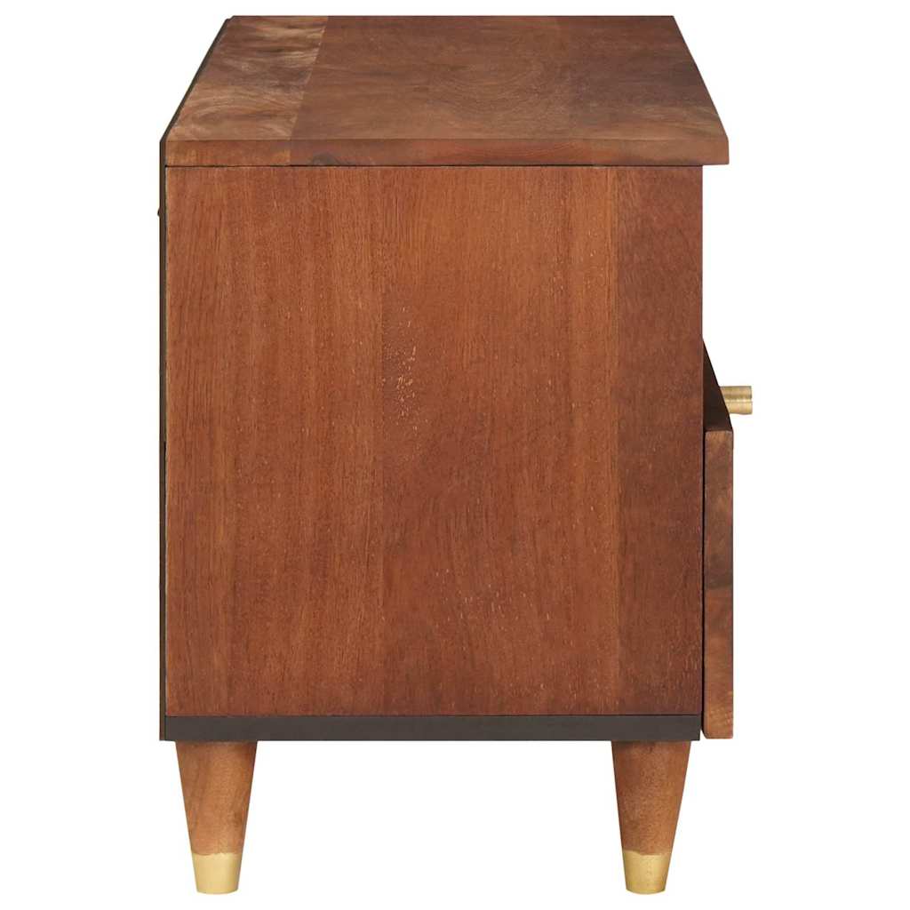 Tv Cabinet With Drawer Brown 80 X 33.5 X 46 Cm Solid Mango Wood