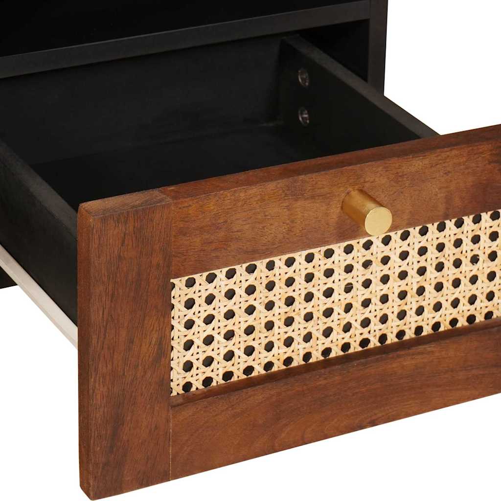 Media Storage Cabinet Tv Shelf Brown 100 X 33.5 46 Cm Solid Mango Wood 100 cm