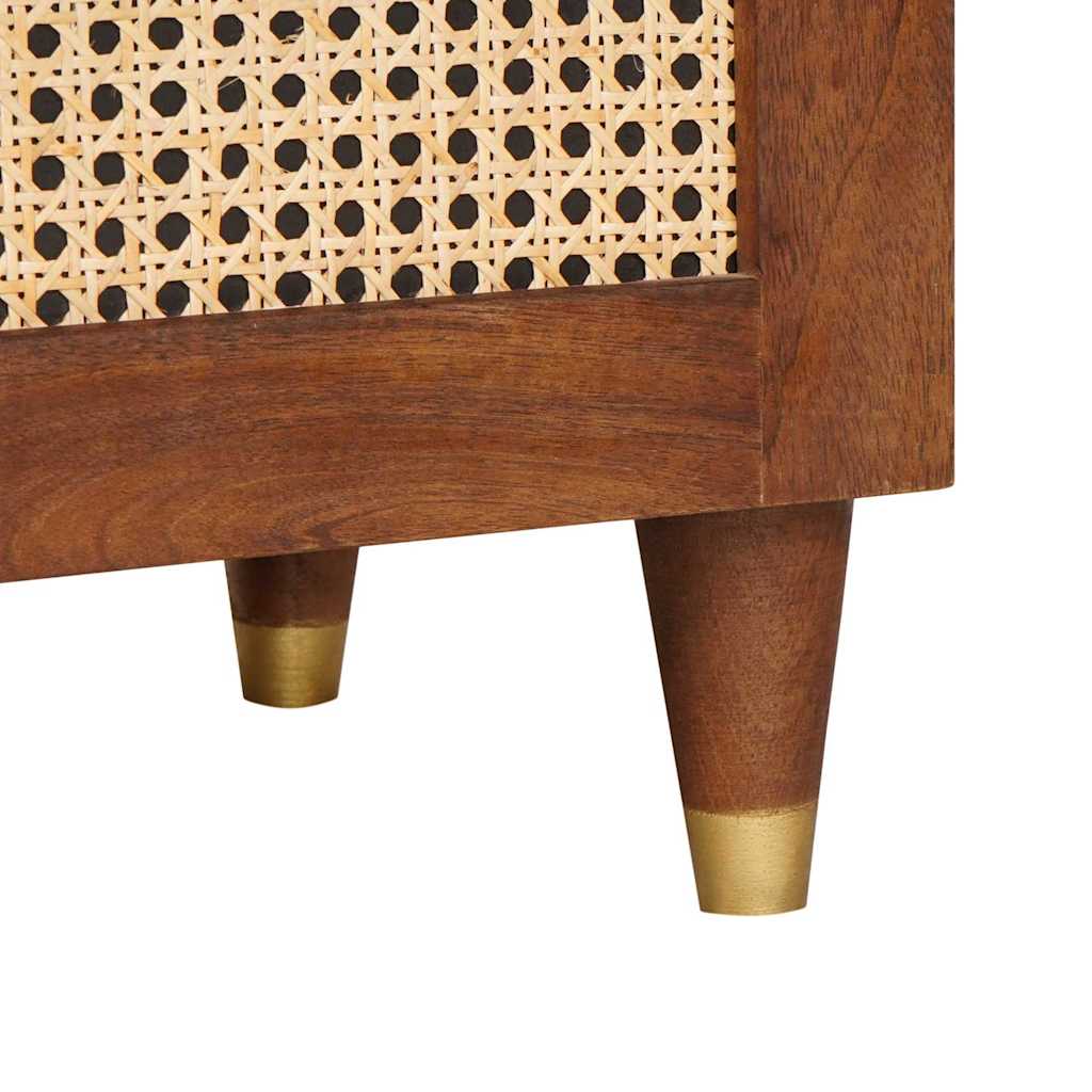 Media Storage Cabinet Tv Shelf Brown 100 X 33.5 46 Cm Solid Mango Wood 100 cm