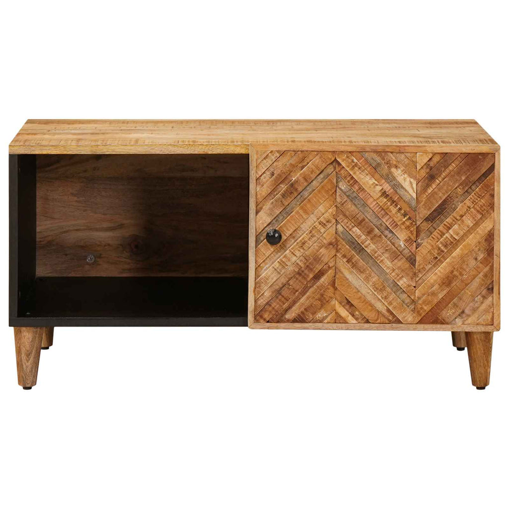 Coffee Table Brown 80 X 50 X 40 Cm Solid Mango Wood