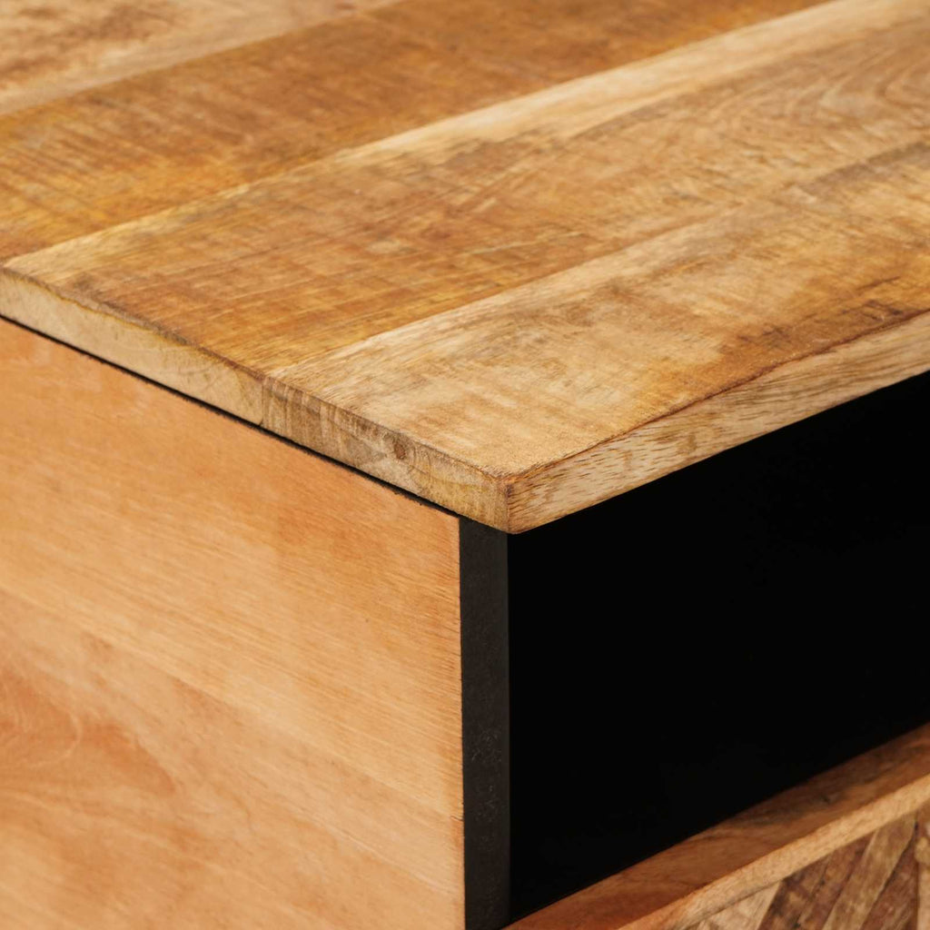 Coffee Table With Drawer Brown 80 X 54 X 40 Cm Solid Mango Wood
