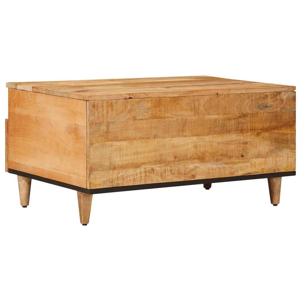 Coffee Table With Drawer Brown 80 X 54 X 40 Cm Solid Mango Wood