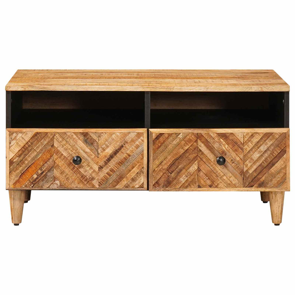 Coffee Table With Drawer Brown 80 X 54 X 40 Cm Solid Mango Wood