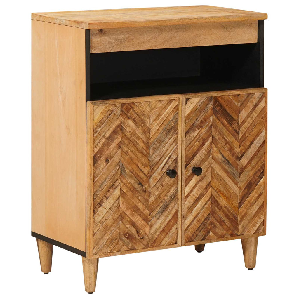 Media Storage Cabinet Cabinets Brown 60 X 33.5 75 Cm Solid Mango Wood 60 cm