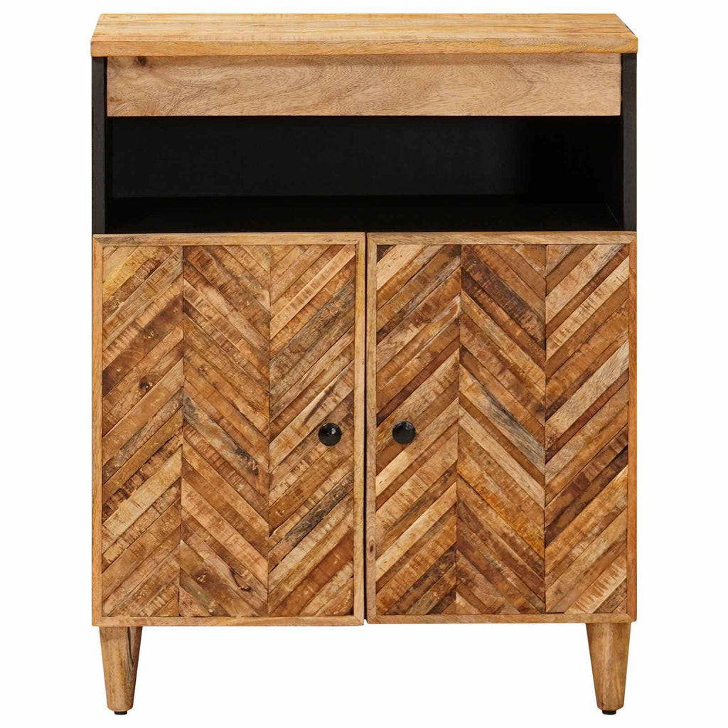 Media Storage Cabinet Cabinets Brown 60 X 33.5 75 Cm Solid Mango Wood 60 cm