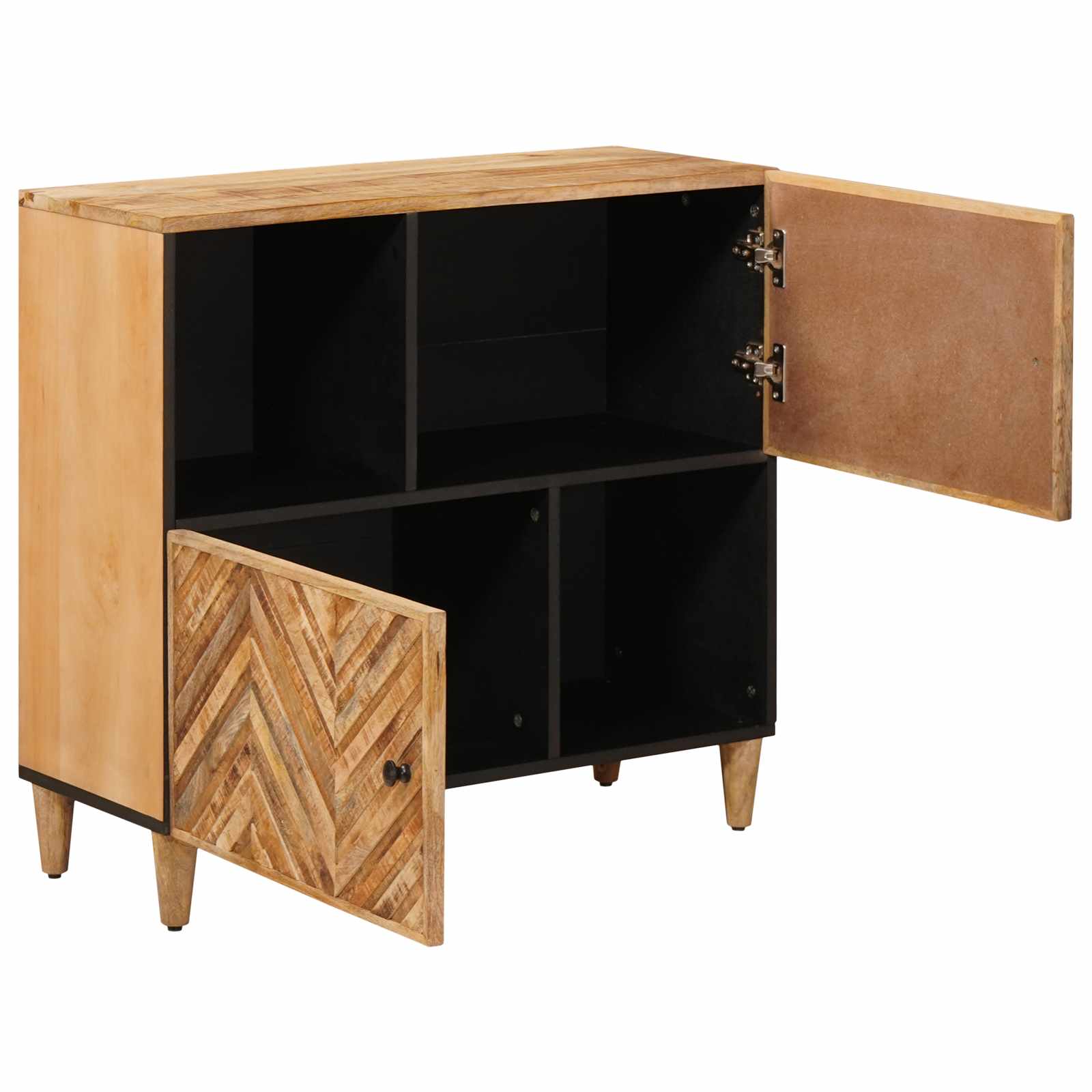 Storage Cabinets Brown 80 X 33.5 X 75 Cm Solid Mango Wood