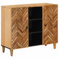 Storage Cabinets Brown 90 X 33.5 X 75 Cm Solid Mango Wood
