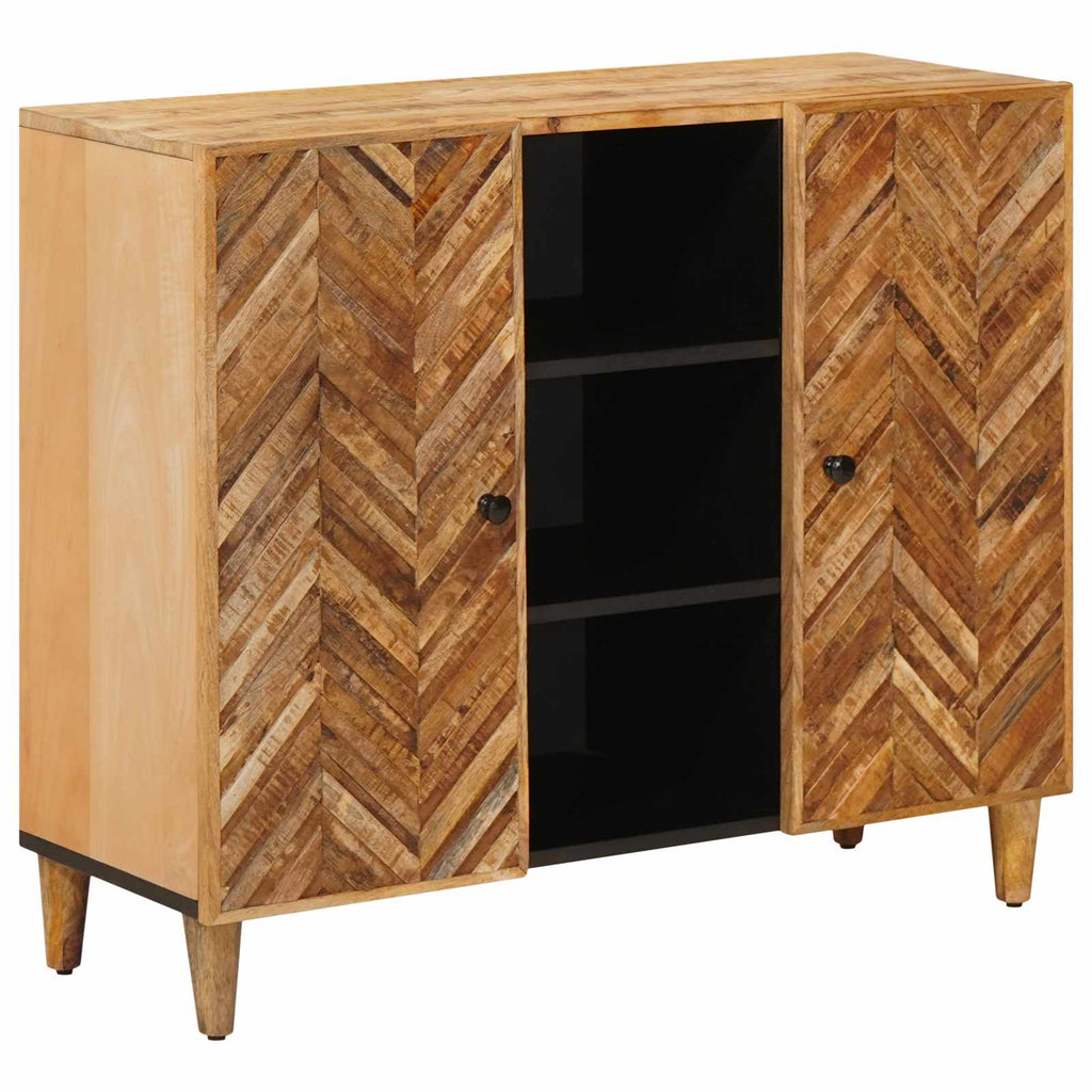 Media Storage Cabinet Cabinets Brown 90 X 33.5 75 Cm Solid Mango Wood 90 cm