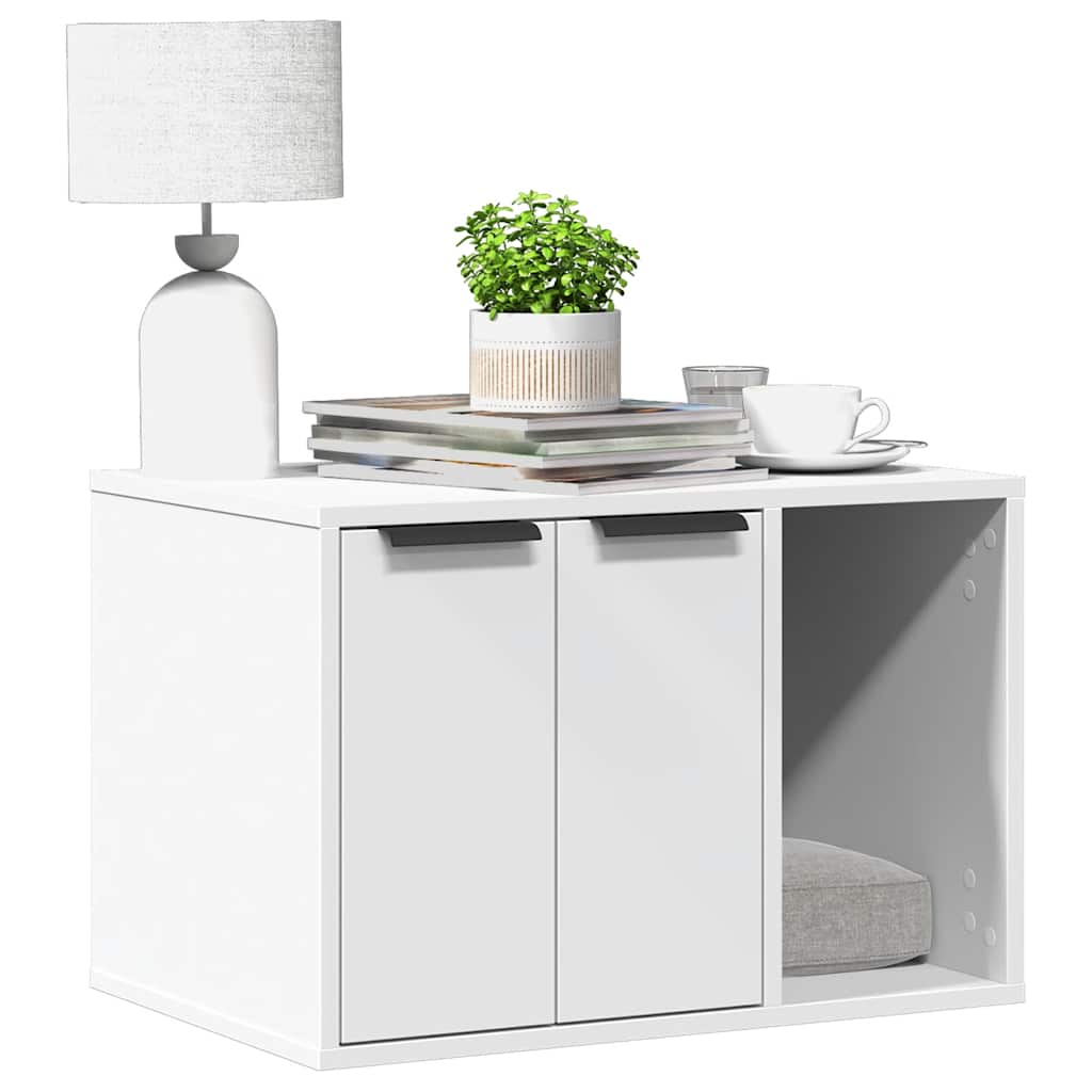 Cat Furniture Litter Box Enclosure Engineered Wood Oak Sonoma Oak Grey Sonoma 60