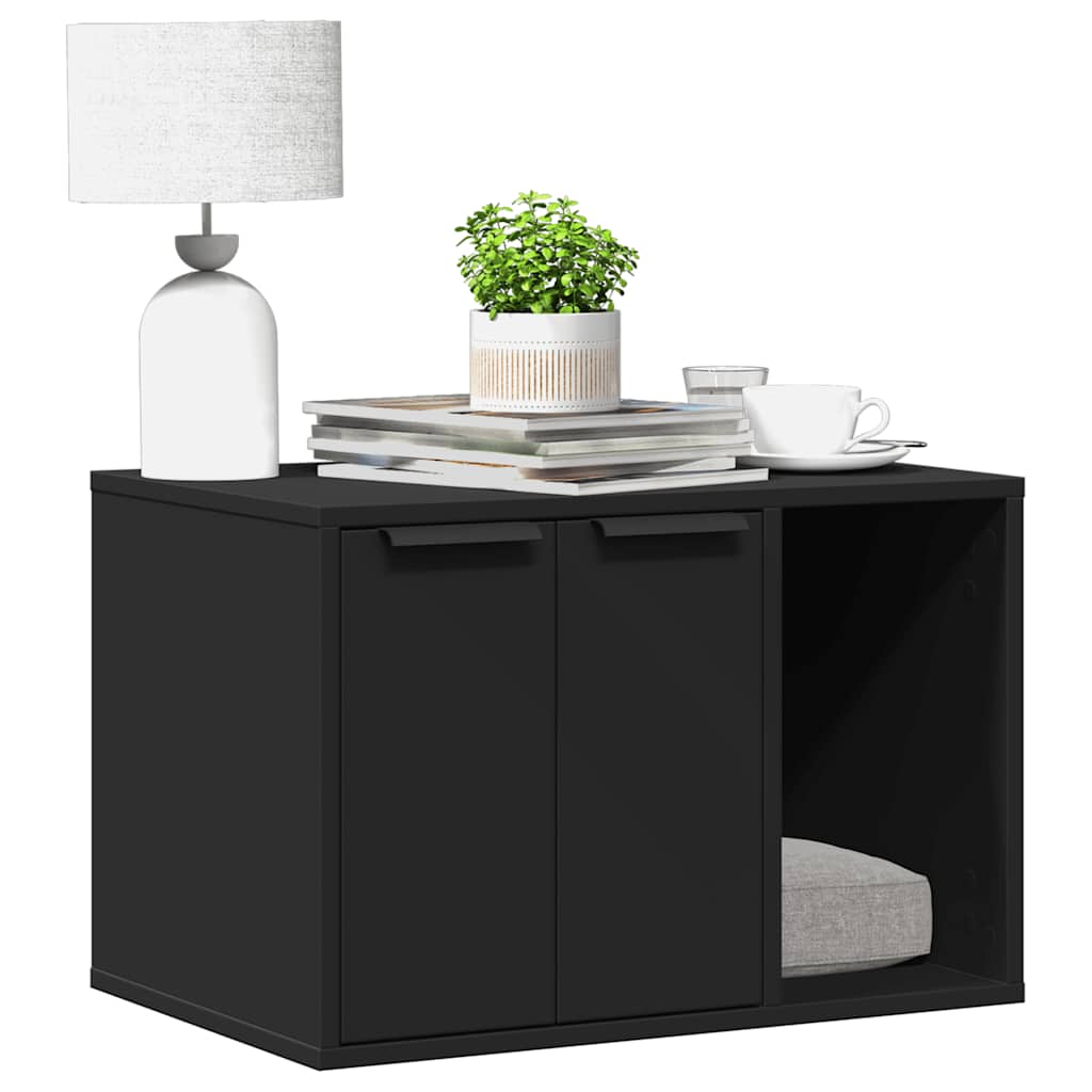 Cat Furniture Litter Box Enclosure Engineered Wood Oak Sonoma Oak Grey Sonoma 60