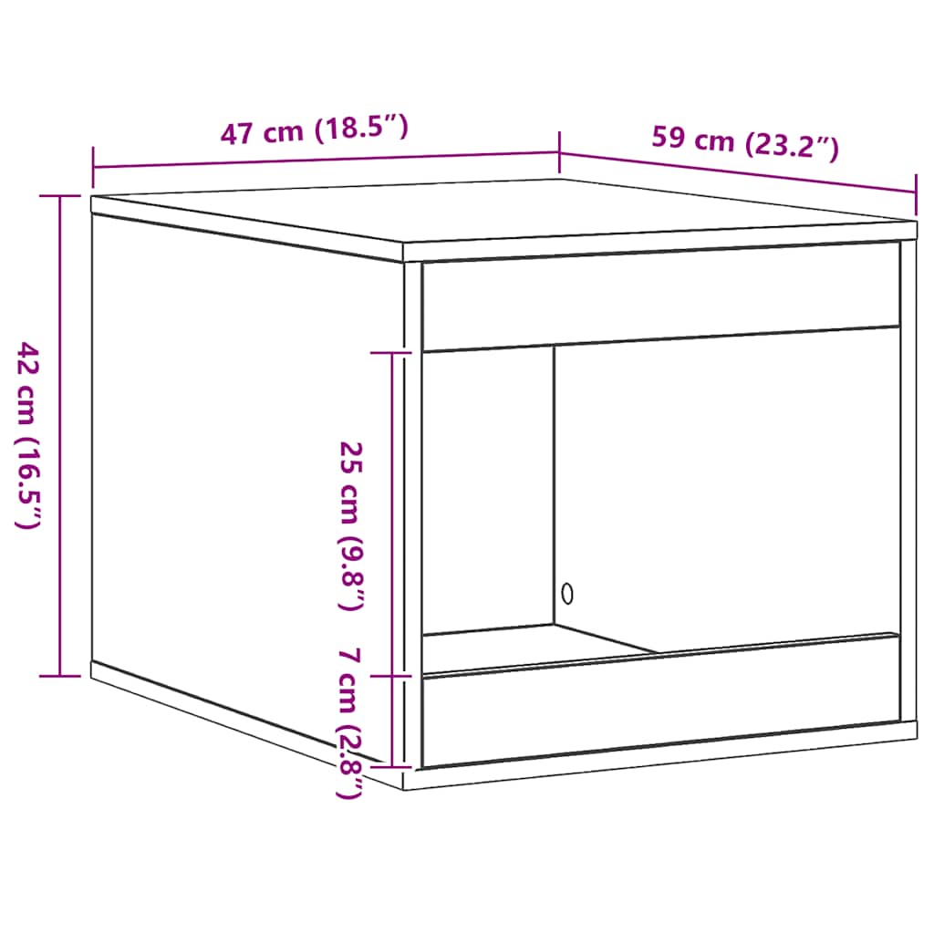 Cat Litter Box Enclosure Artisian 47X59X42 Cm Engineered Wood