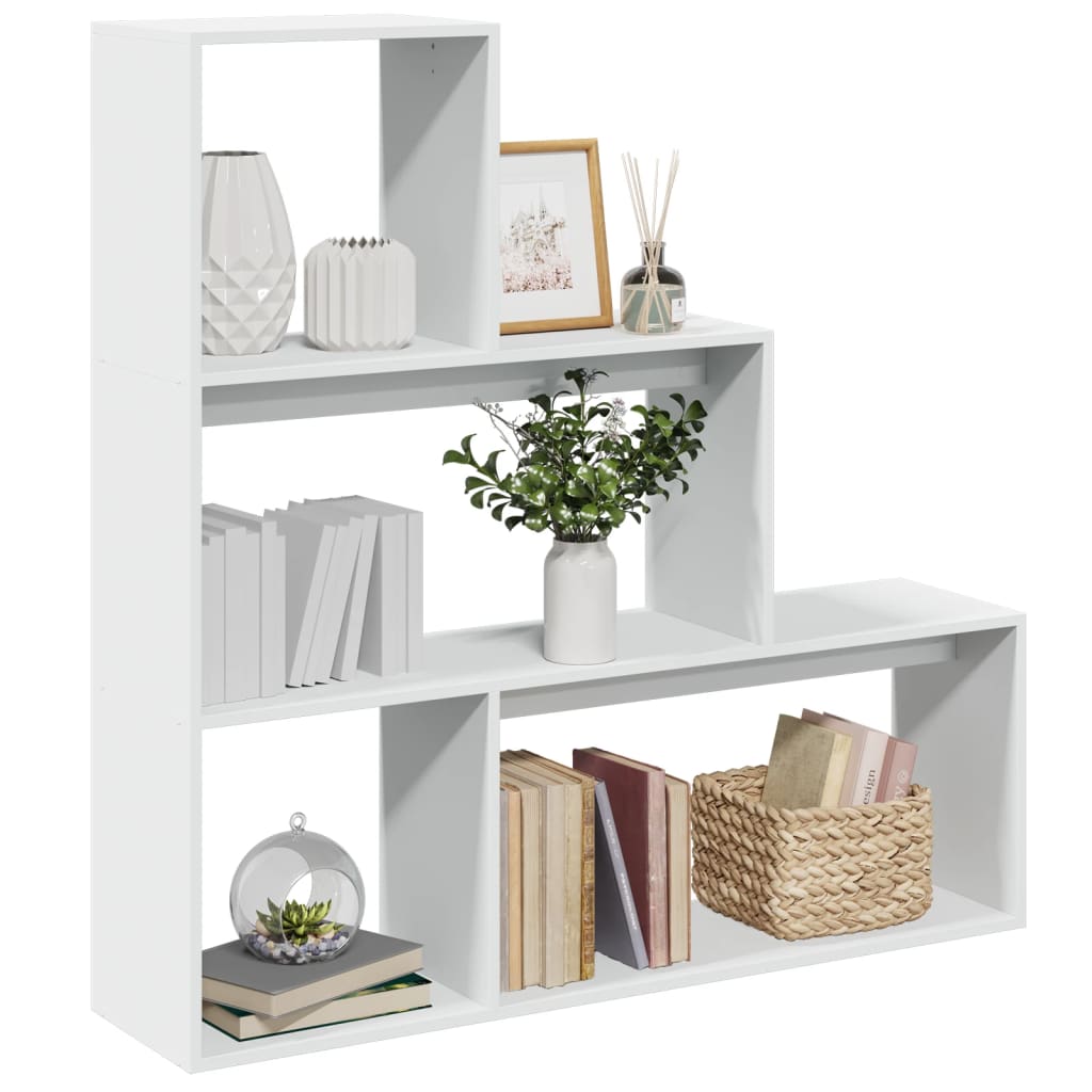 Room Divider Bookcase 3-Tier 123X29X Engineered Wood