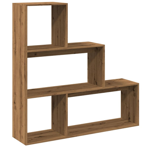 Room Divider Bookcase 3-Tier 123X29X Engineered Wood