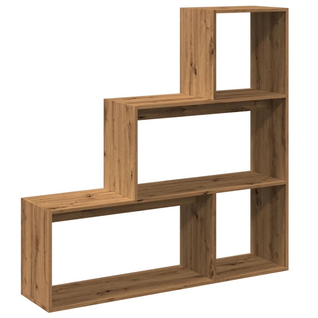 Room Divider Bookcase 3-Tier 123X29X Engineered Wood