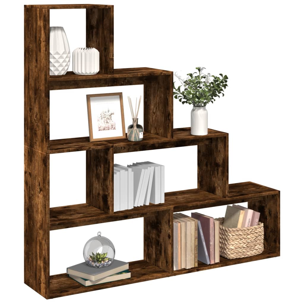 Room Divider Bookcase 3-Tier 123X29X Engineered Wood