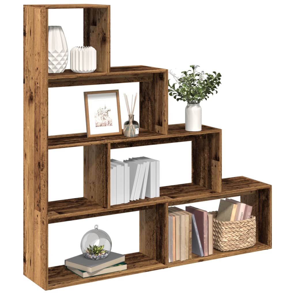 Room Divider Bookcase 3-Tier 123X29X Engineered Wood