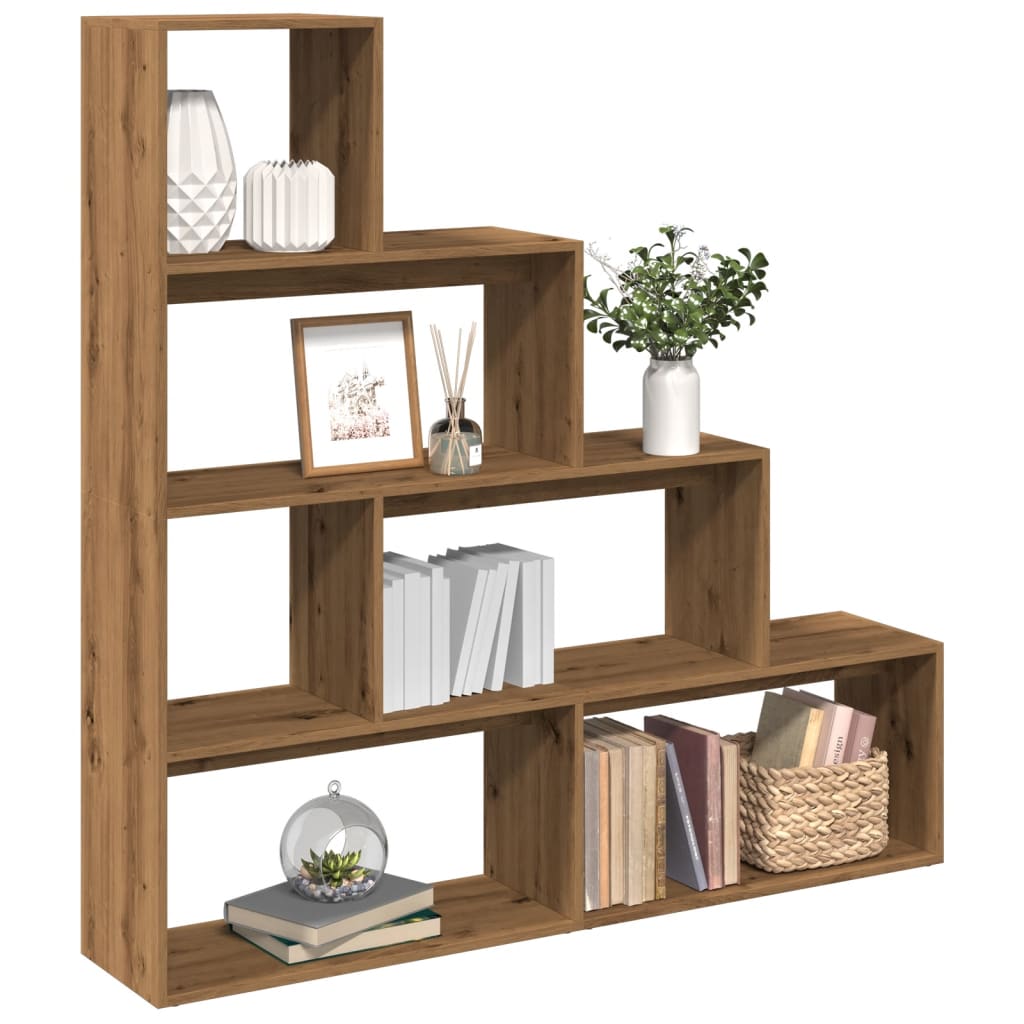 Room Divider Bookcase 3-Tier 123X29X Engineered Wood
