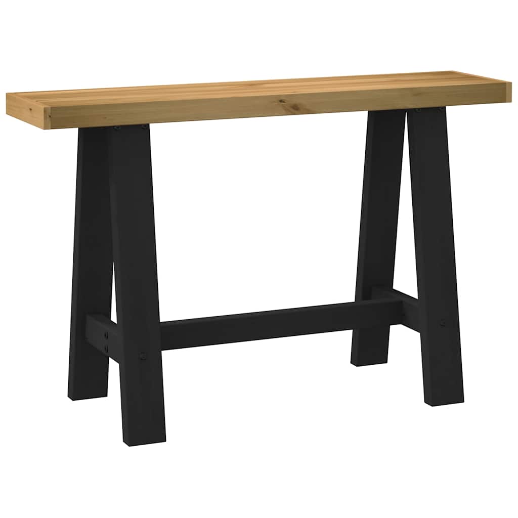 Console Table Noain X-Shaped Legs 120X30X75 Cm Solid Wood Pine