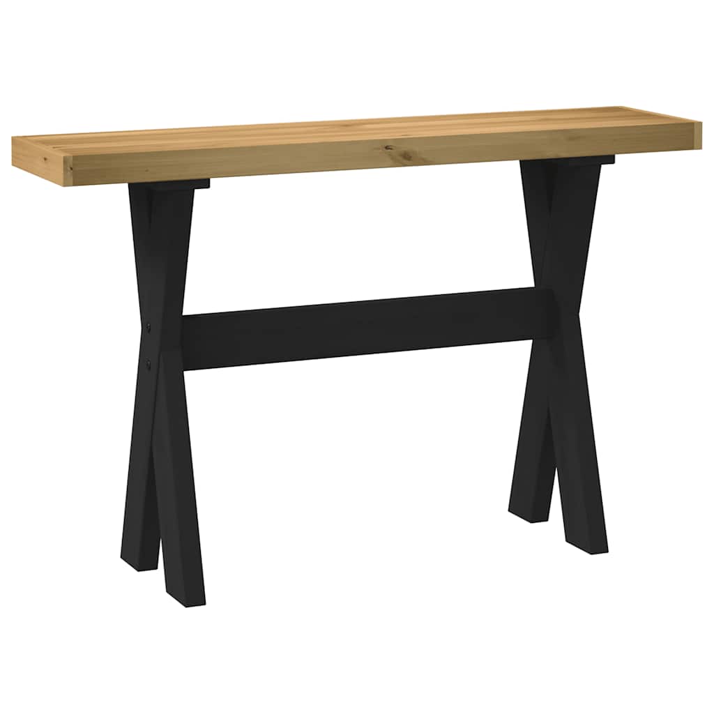 Console Table Noain X-Shaped Legs 120X30X75 Cm Solid Wood Pine