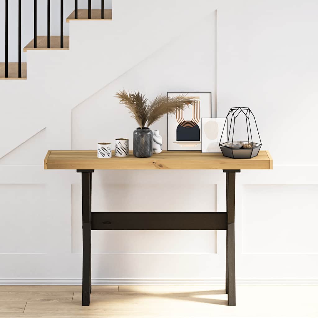 Console Table Noain X-Shaped Legs 120X30X75 Cm Solid Wood Pine