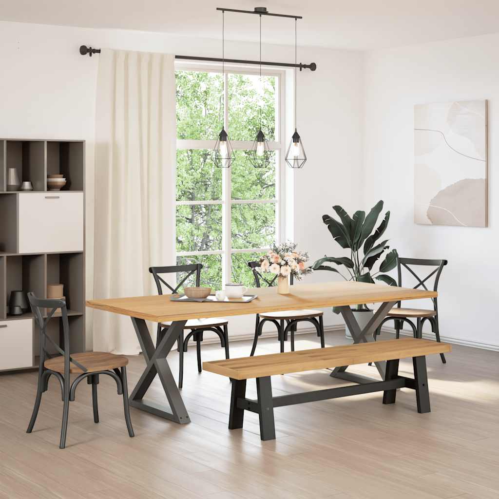 Kitchen & Dining Benches Bench Noain A-Shaped Legs 180X40X45 Cm Solid Wood Pine