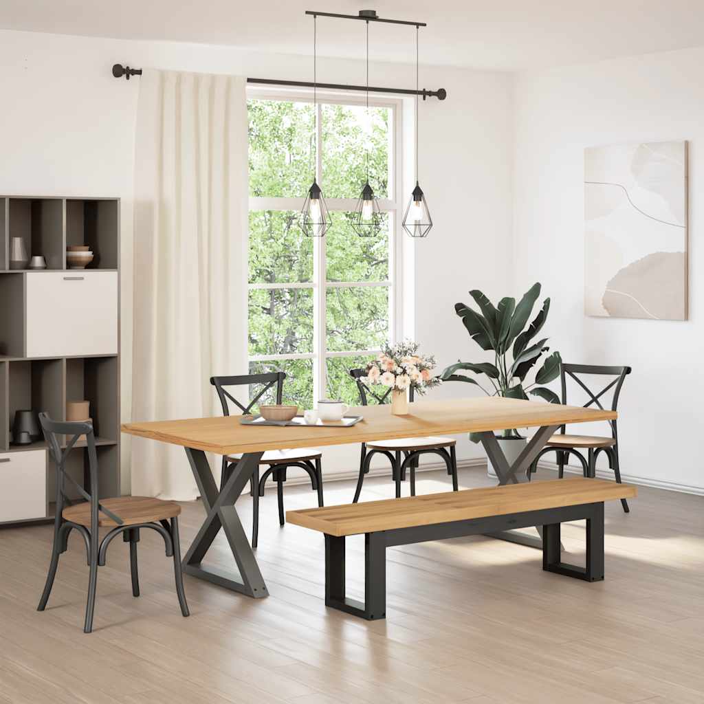 Kitchen & Dining Benches Bench Noain A-Shaped Legs 180X40X45 Cm Solid Wood Pine