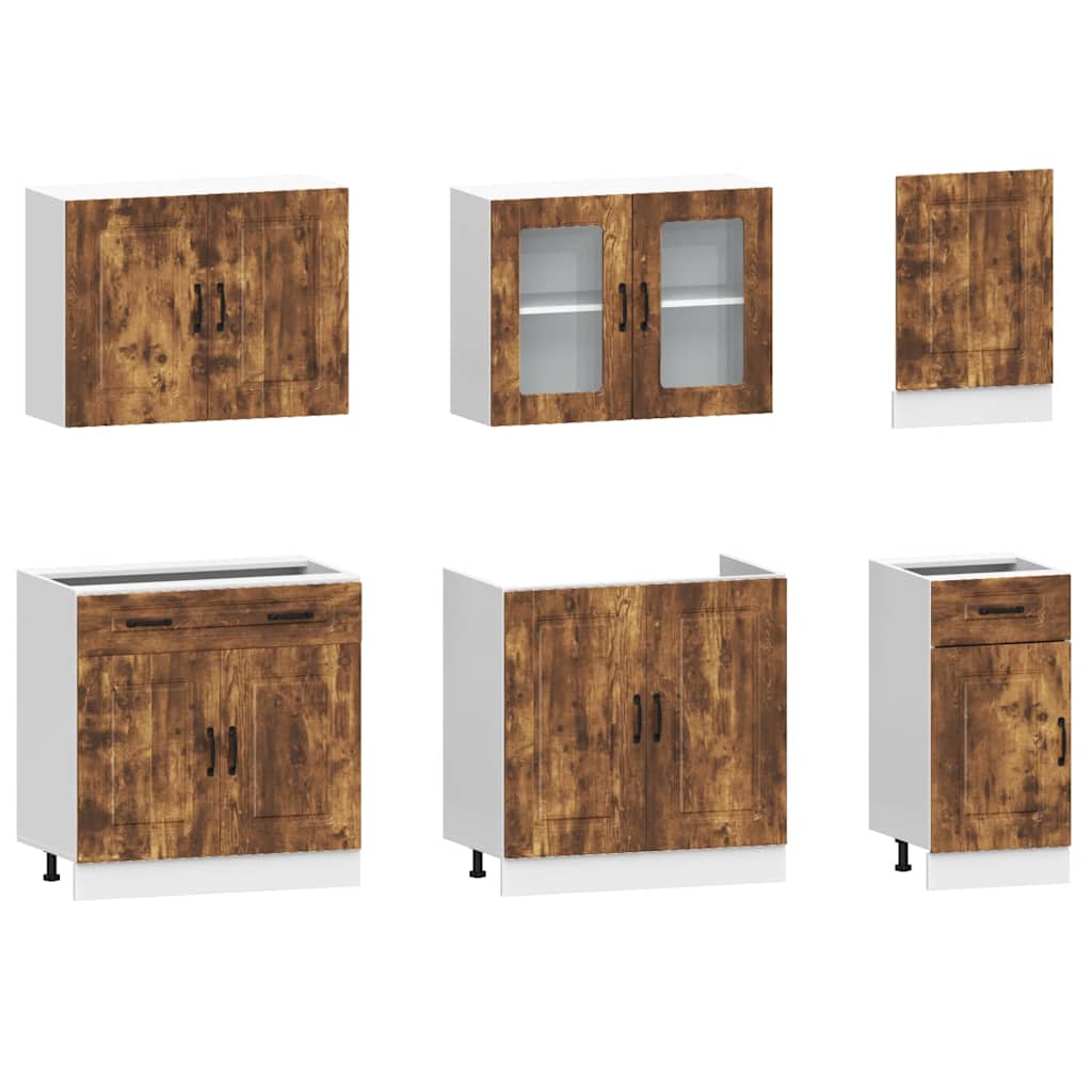 7 Piece Kitchen Cabinet Set Kalmar Engineered Wood