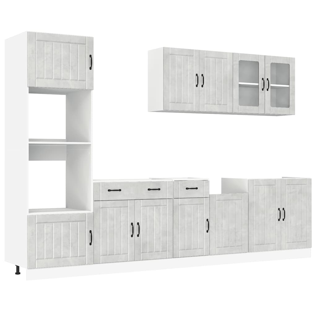 7 Piece Kitchen Cabinet Set Lucca Engineered Wood
