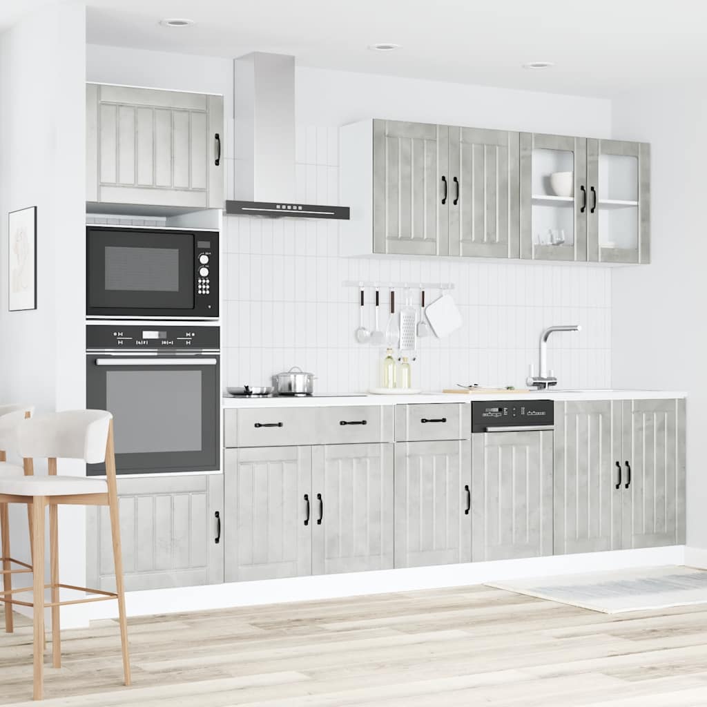 7 Piece Kitchen Cabinet Set Lucca Engineered Wood