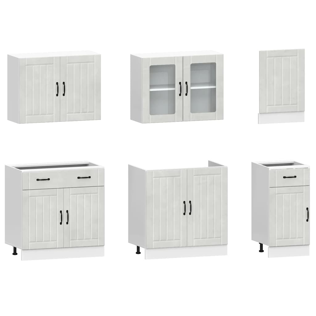 7 Piece Kitchen Cabinet Set Lucca Engineered Wood
