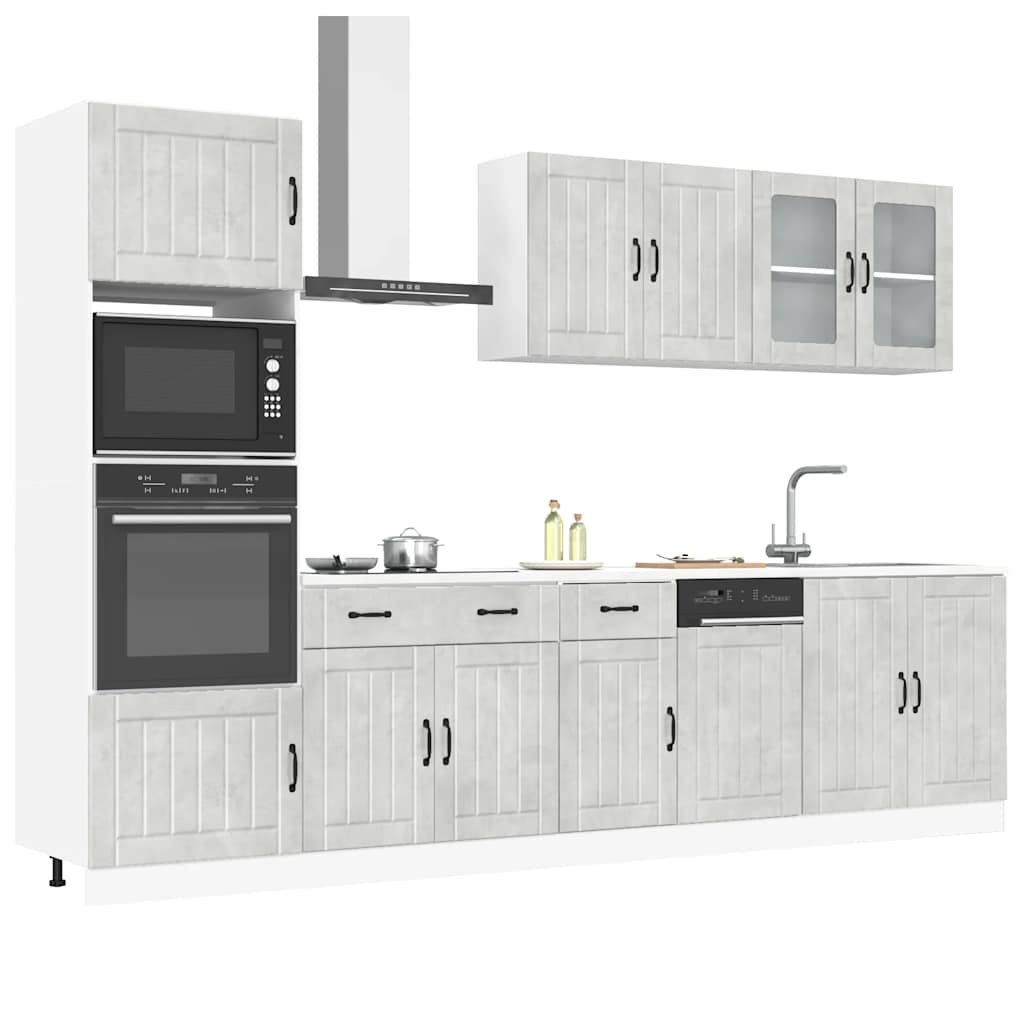 7 Piece Kitchen Cabinet Set Lucca Engineered Wood