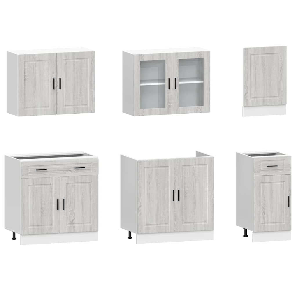 7 Piece Kitchen Cabinet Set Kalmar Engineered Wood