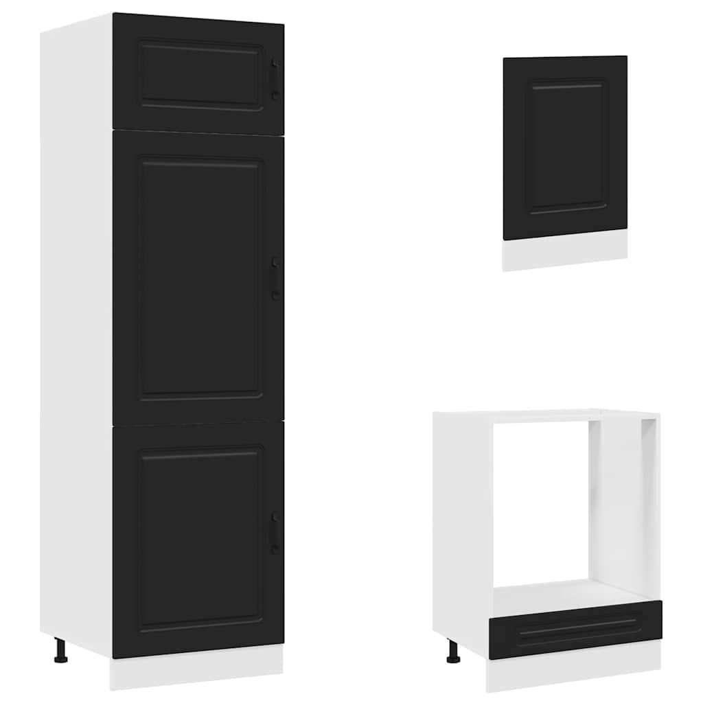 Kitchen Cabinets 7 Piece Cabinet Set Kalmar Engineered Wood Concrete Grey White