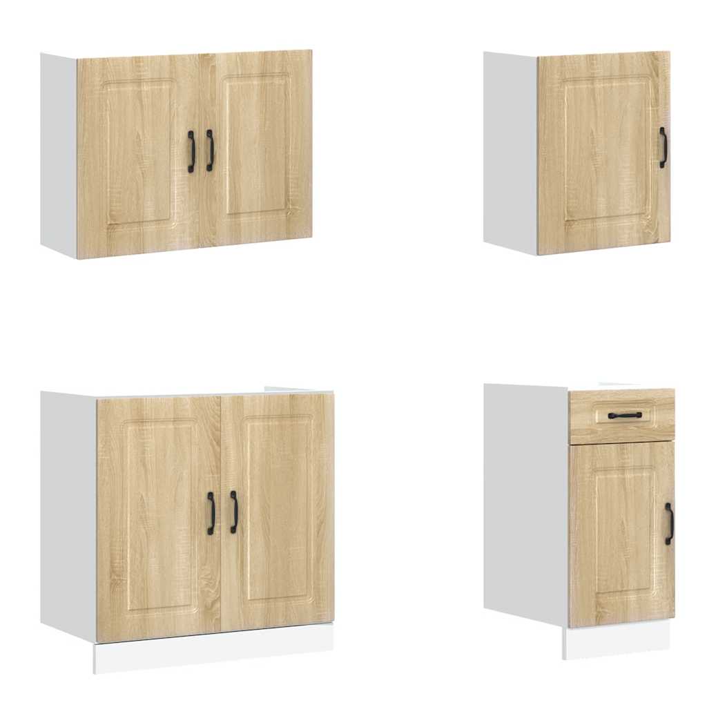 7 Piece Kitchen Cabinet Set Kalmar Engineered Wood