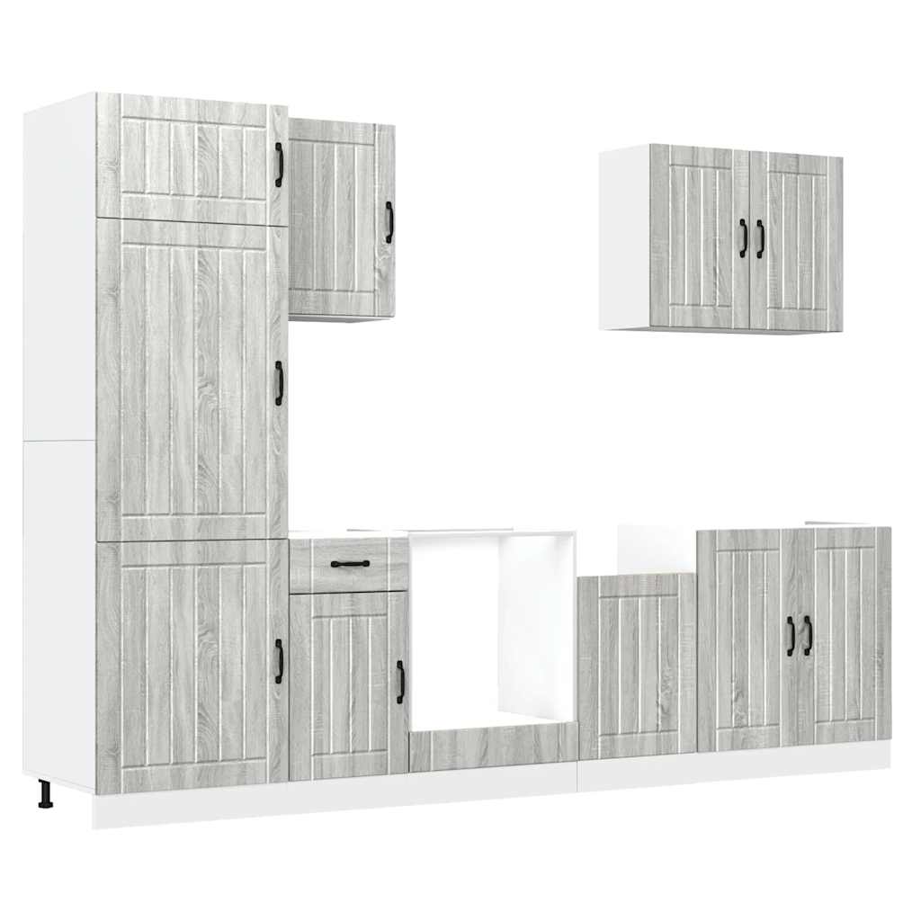 7 Piece Kitchen Cabinet Set Lucca Engineered Wood
