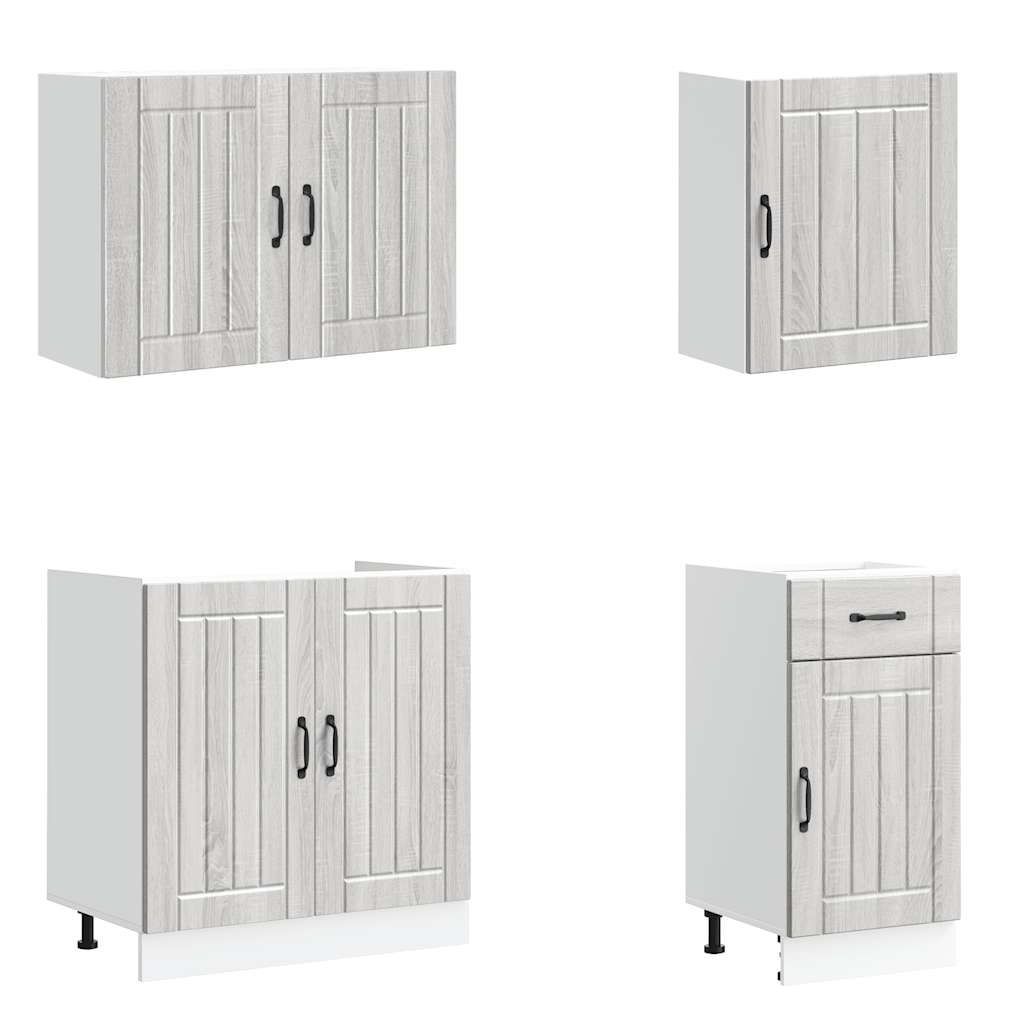 7 Piece Kitchen Cabinet Set Lucca Engineered Wood